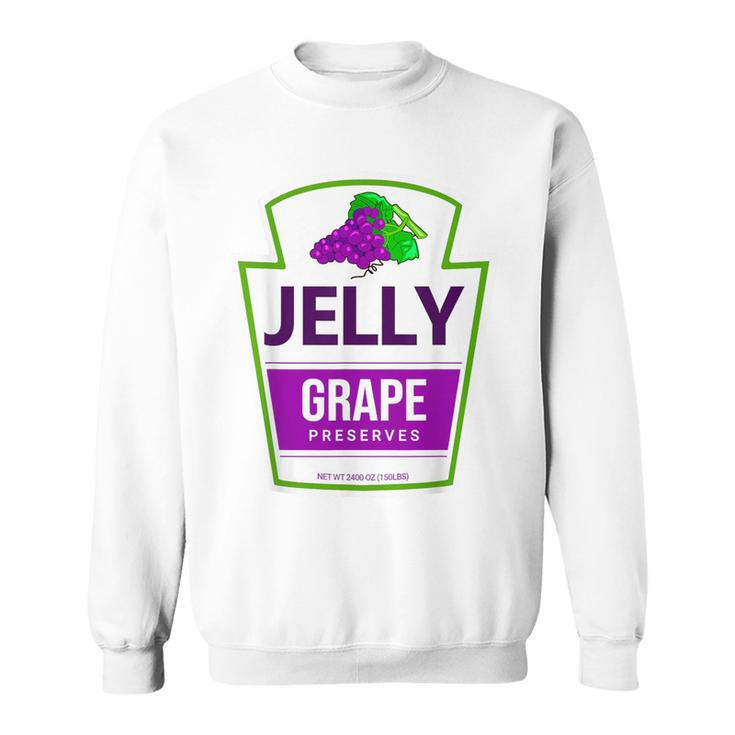 Lazy Costume Grape Jelly Jar For Halloween Sweatshirt
