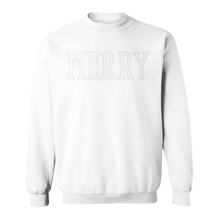 Merry Ugly Christmas Sweater Print Top Sweatshirt