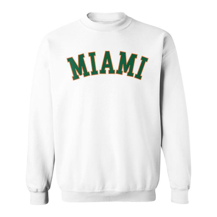 Miami Fl Throwback Sporty Classic Sweatshirt