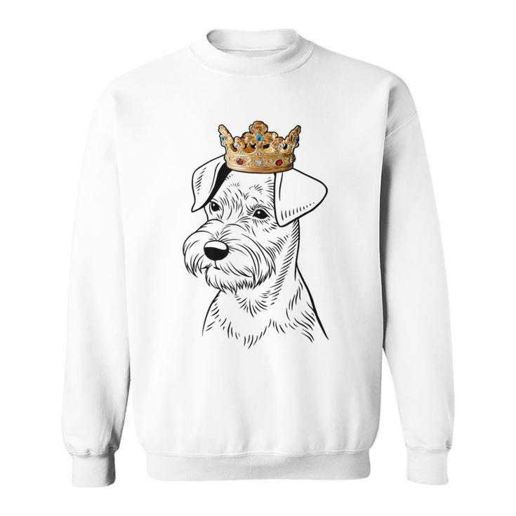 Miniature Schnauzer Dog Wearing Crown Sweatshirt
