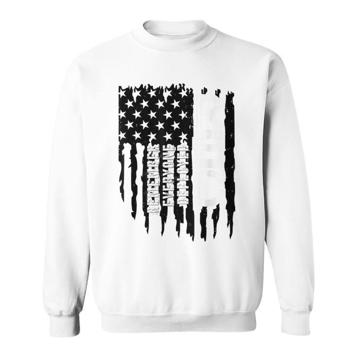 On Friday We Wear Red Friday Military Support Troops Us Flag  Funny Military Gifts Sweatshirt
