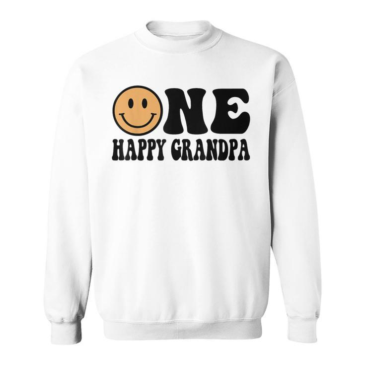 One Happy Dude 1St Birthday One Cool Grandpa Family Matching Sweatshirt