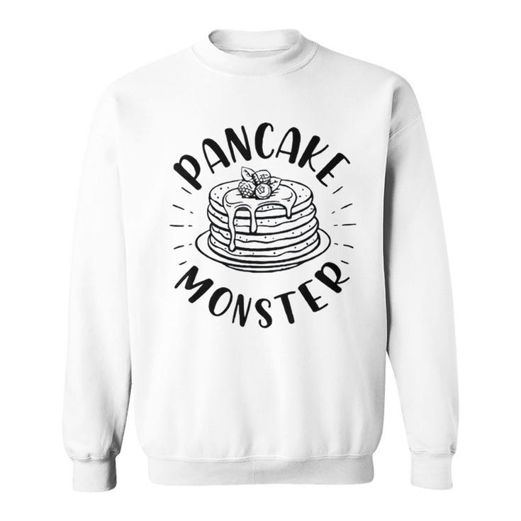 Pancake Monster Dad Son Matching Family Fathers Day  Sweatshirt