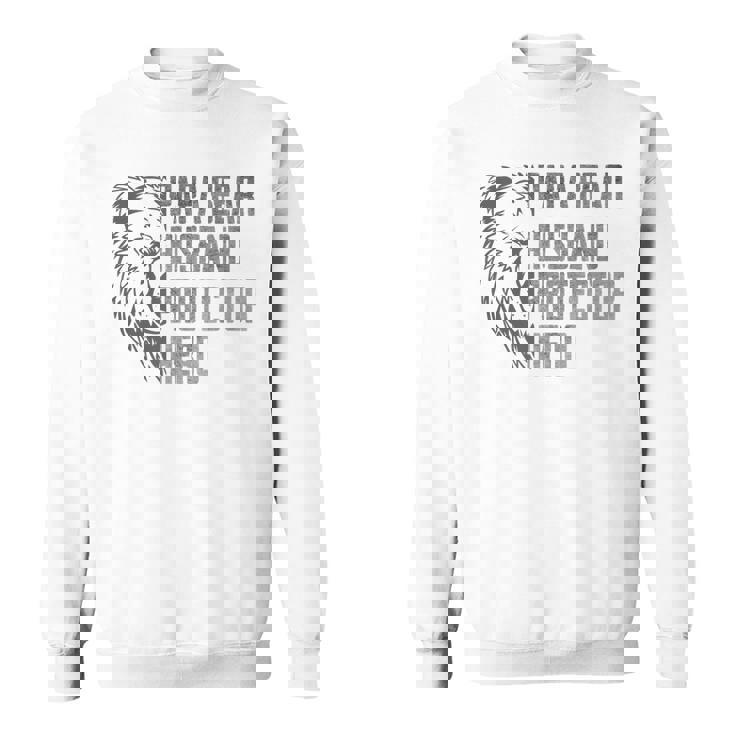 Papa Bear Husband Protector Hero Dad Funny Fathers Day  Sweatshirt