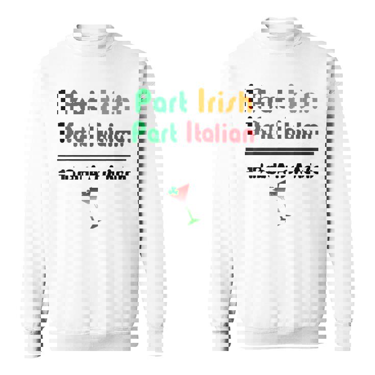 Part Irish Part Italian Ancestry Funny Math Meme Heritage Sweatshirt