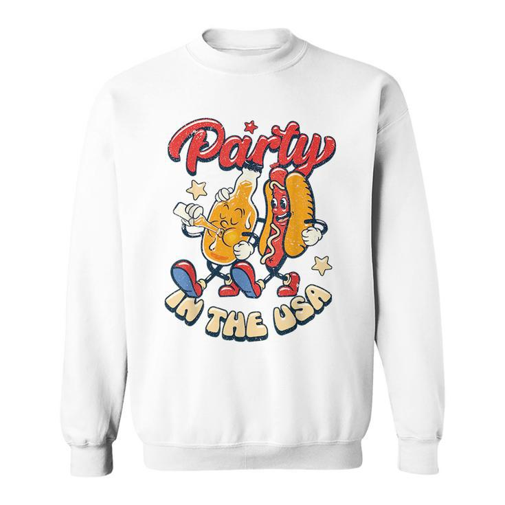 Party In The Usa 4Th Of July Independence Day Usa Groovy Sweatshirt