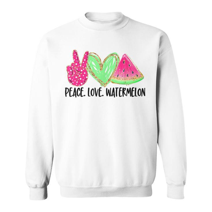 Peace Love Watermelon Funny Beach Summer Vacation  Vacation Funny Gifts Sweatshirt