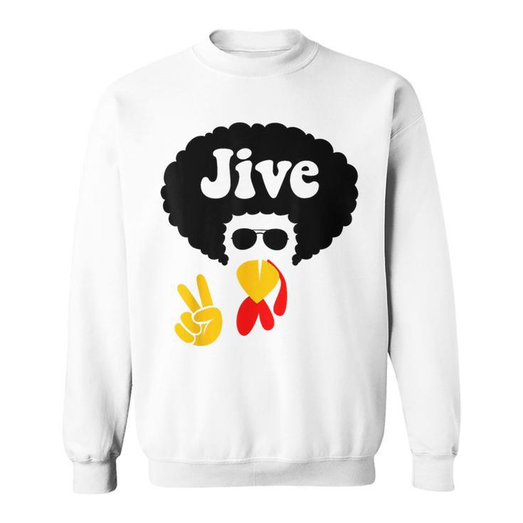 Peace Thanksgiving Sign Jive Turkey Face Sweatshirt
