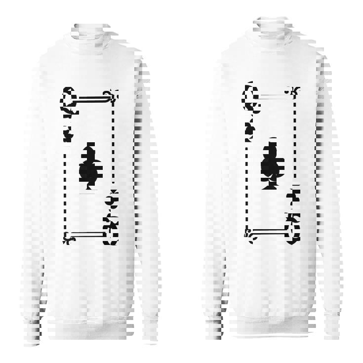 Go All Out Adult Queen Of Hearts Playing Card Funny Long Sleeve T-Shirt (XXX-Large, Black)