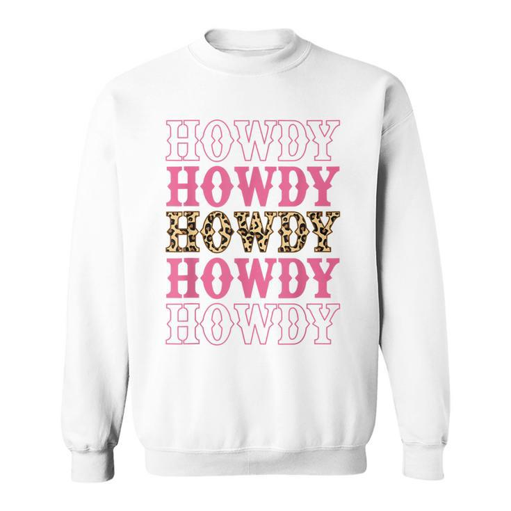Preppy Cowgirl Howdy Pink Sweatshirt