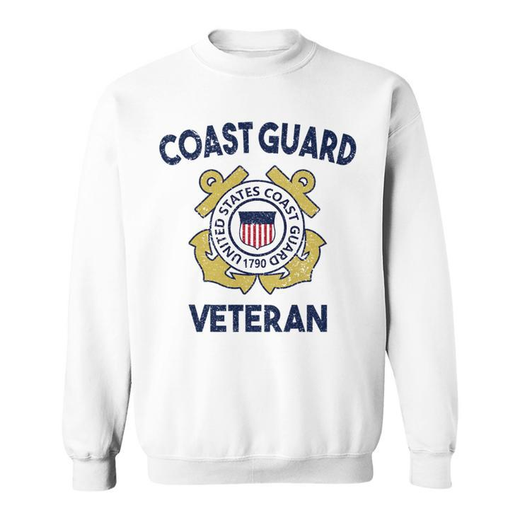 Proud Us Coast Guard Veteran Military Pride Veteran Funny Gifts Sweatshirt