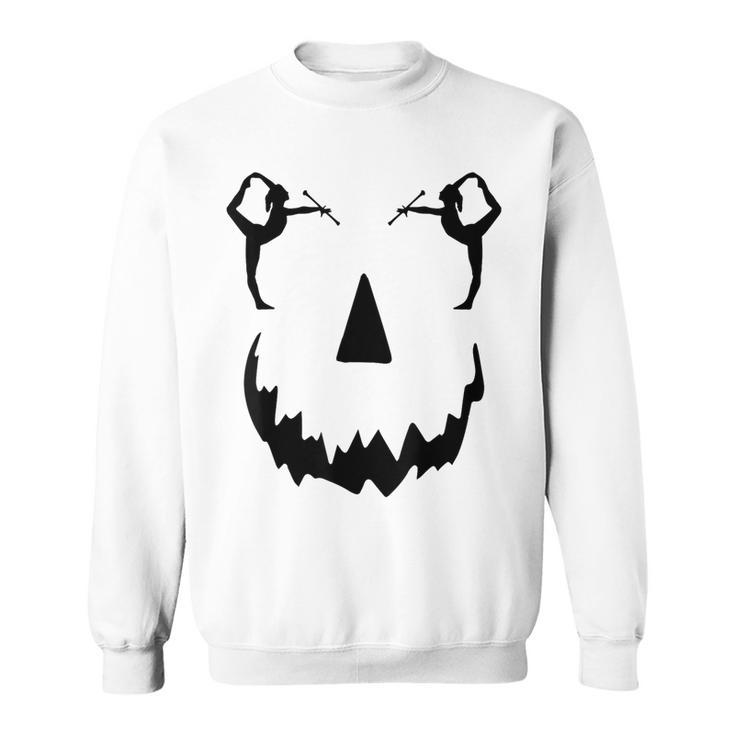 Pumpkin Baton Twirler Halloween Sweatshirt