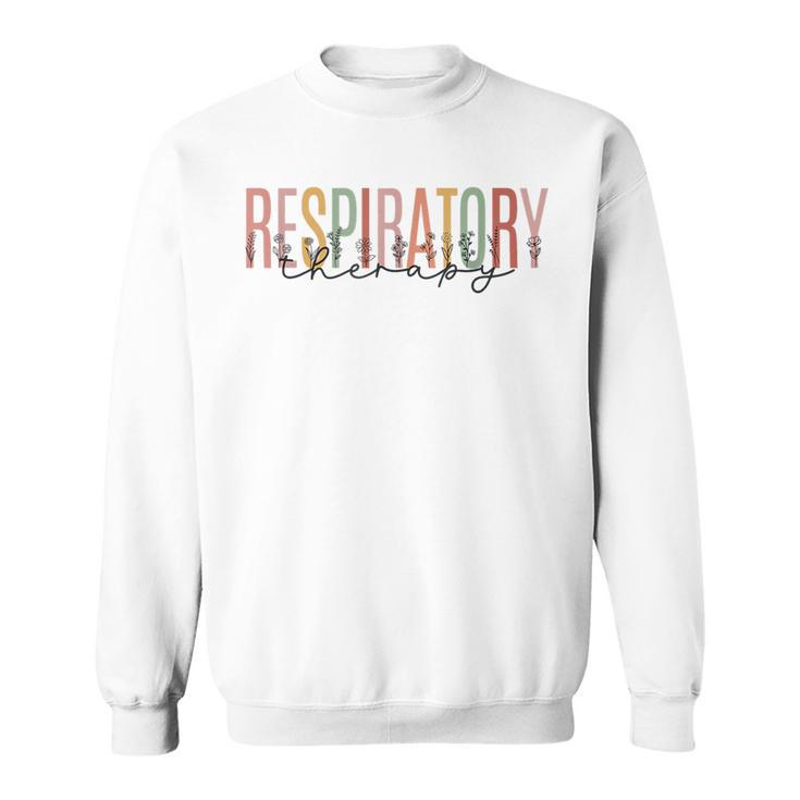 Respiratory Therapist Therapy Nicu Respiratory Retro Colors  Sweatshirt
