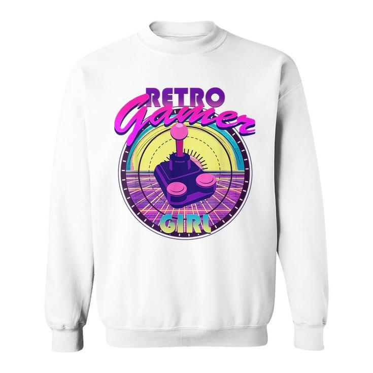 Retro Gamer 80S Vibes Girl Joystick Analog Video Games  80S Vintage Designs Funny Gifts Sweatshirt