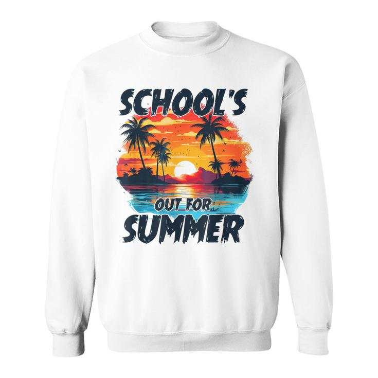 Retro Last Day Of Schools Out For Summer Teacher Boys Girls Sweatshirt