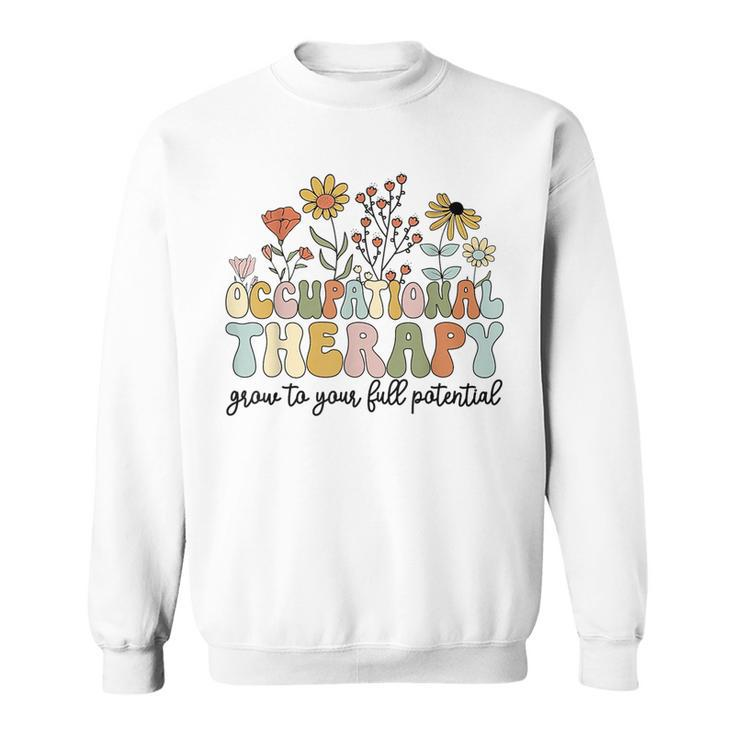 Retro Occupational Therapy  Occupational Therapist Ot  Therapist Funny Gifts Sweatshirt