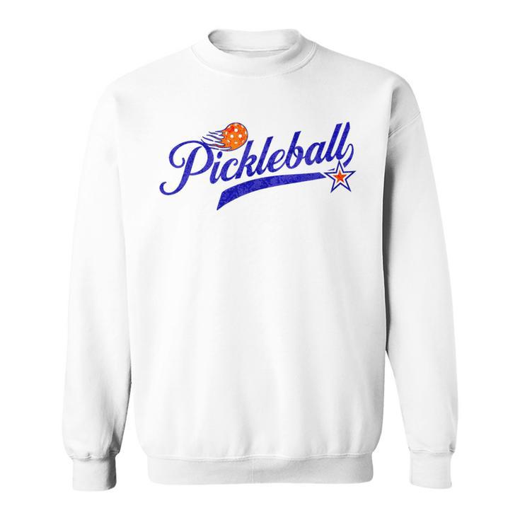 Retro Style Pickle Ball Lovers Pickleball Sweatshirt