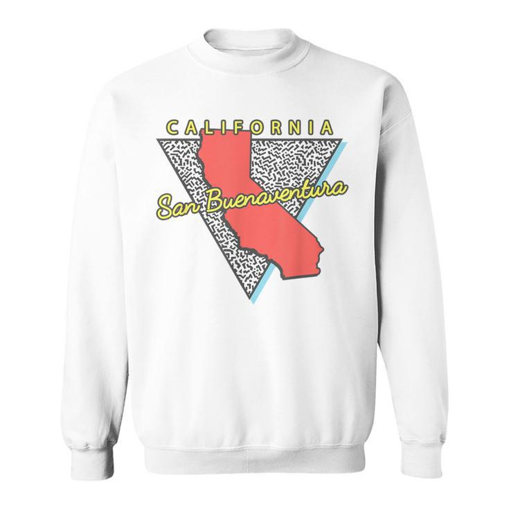 San Buenaventura California Retro Triangle Ca City Sweatshirt