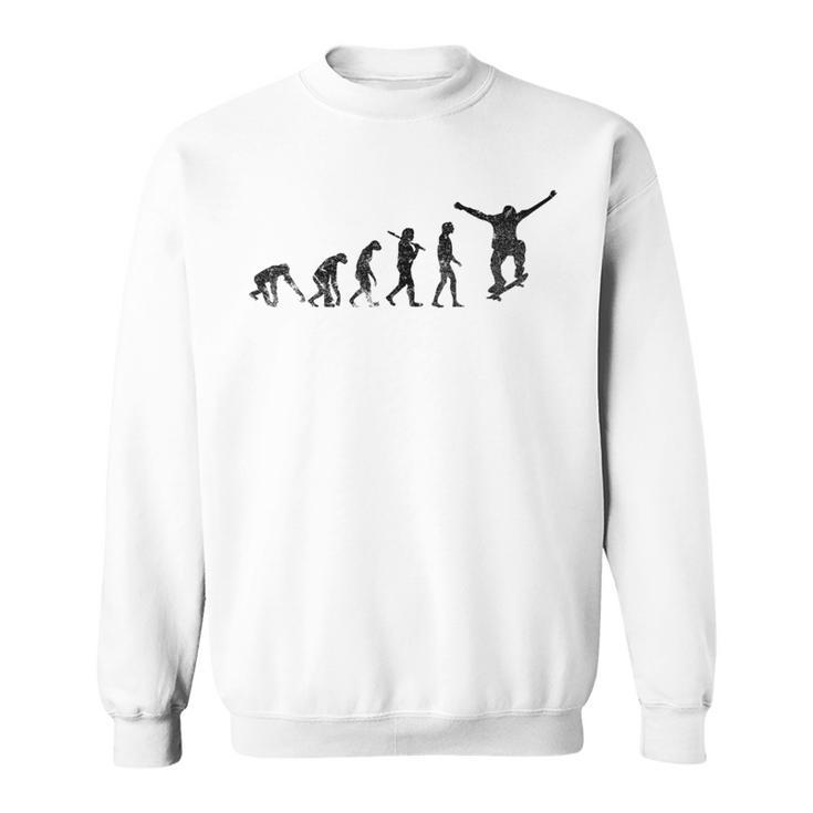 Skater Evolution Vintage Retro Style Gift For Mens Sweatshirt
