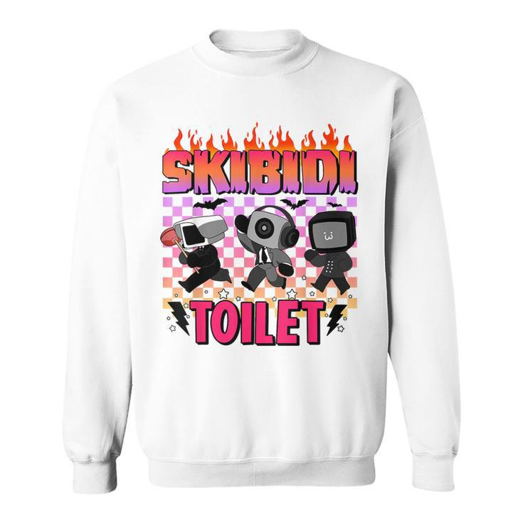 Skibidi Toilet Cameraman Speakerman Tvman Meme Game Sweatshirt