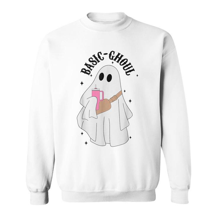 Spooky Season Cute Ghost Halloween Costume Basic Ghoul Sweatshirt