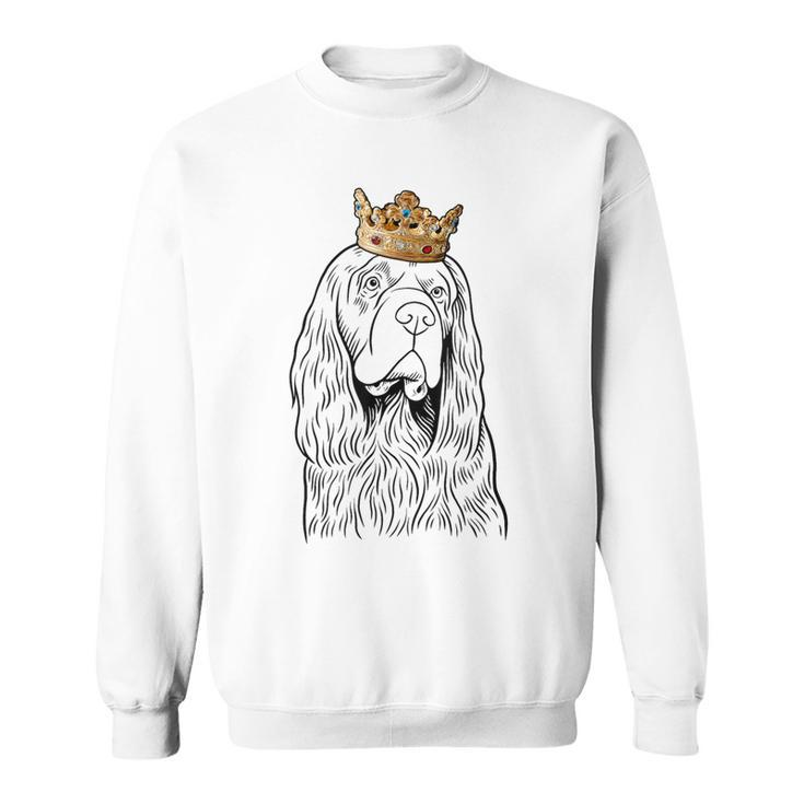Sussex Spaniel Dog Wearing Crown Sweatshirt