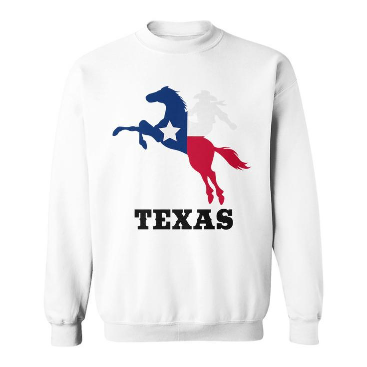 Texas Flag Rodeo Cowboy Cowgirl For Men For Women Sweatshirt