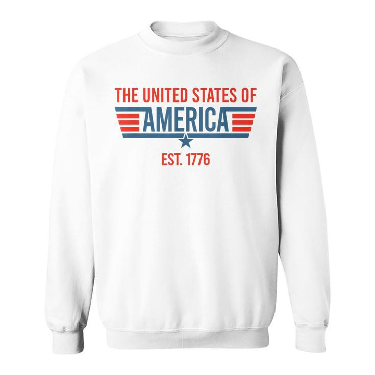 The United States Of America Est July 4Th 1776 Patriotic Usa  Sweatshirt