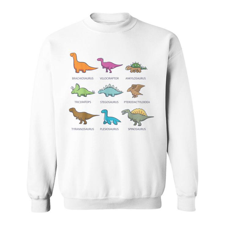 Types Of Dinosaurs Educational Sweatshirt