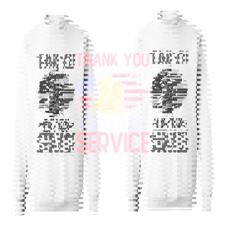 Veteran Thank You For Your Service Veteran's Day Usa Sweatshirt