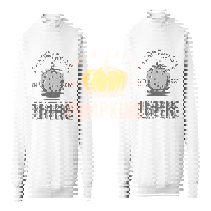 Vintage Fall Halloween Thanksgiving Fresh Farm Pumpkins Halloween Funny Gifts Sweatshirt