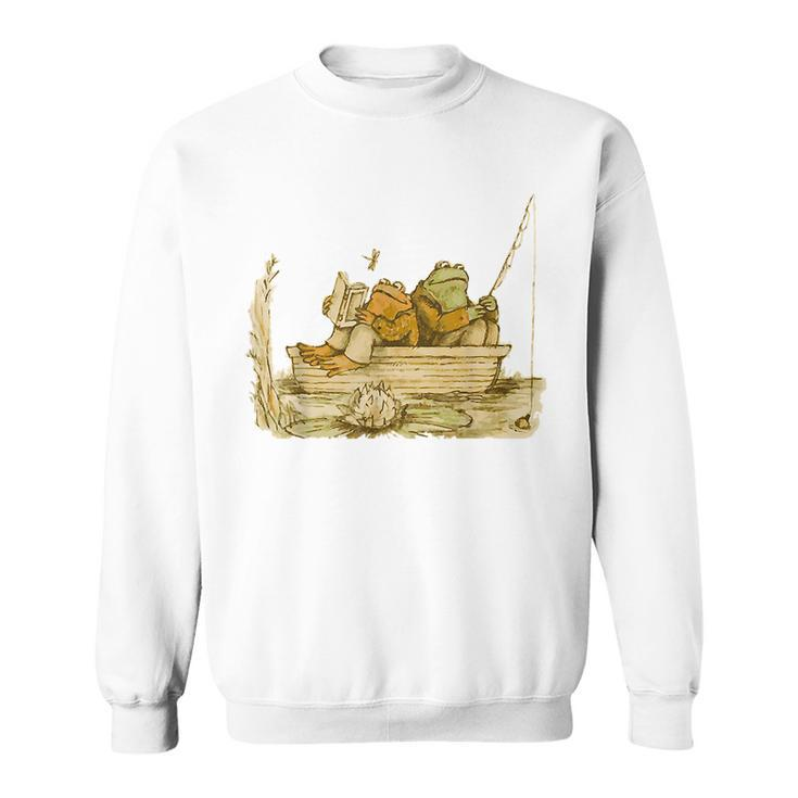 Vintage Frog Toad Friend Cottagecore Aesthetic Frog Lovers Sweatshirt