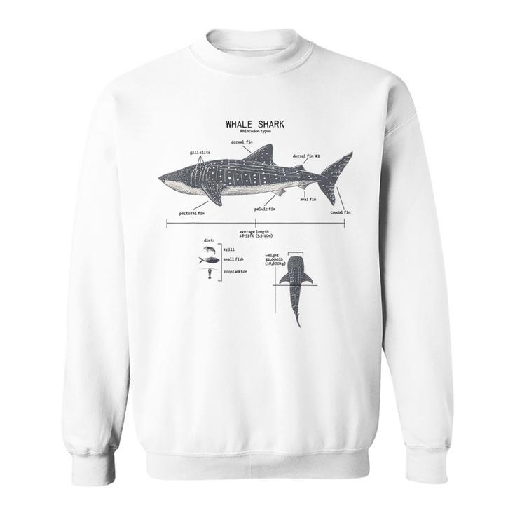 Whale Shark Anatomy Marine Biologist Sweatshirt