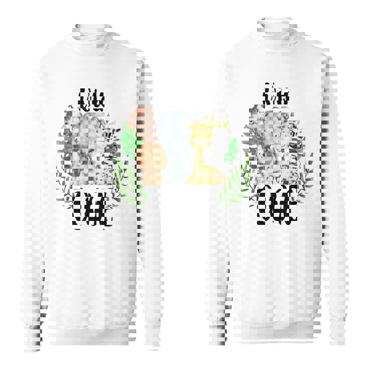 Wilde One Of The Wild One Zoo Birthday Safari Jungle Animal  Sweatshirt