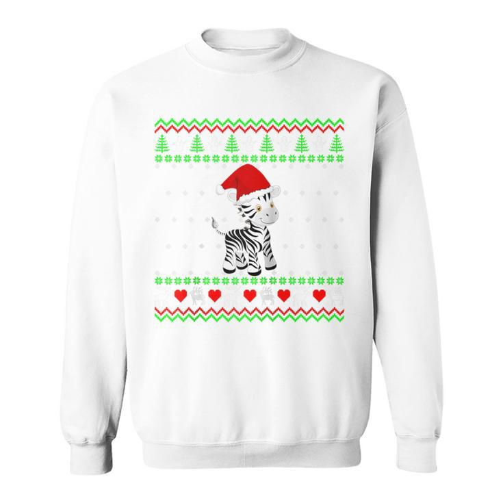 Zebra Ugly Christmas Sweater Sweatshirt
