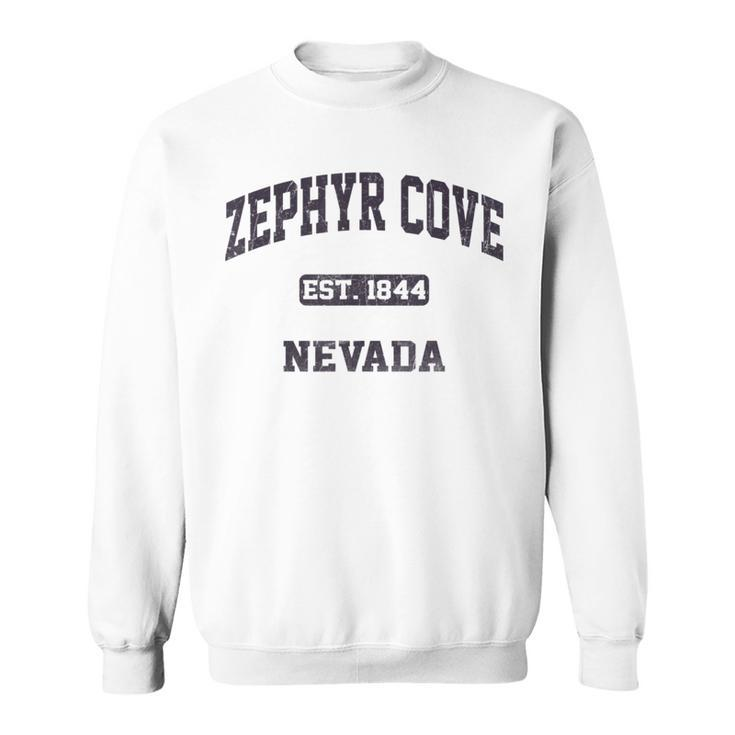 Zephyr Cove Nevada Nv Vintage State Athletic Style Sweatshirt