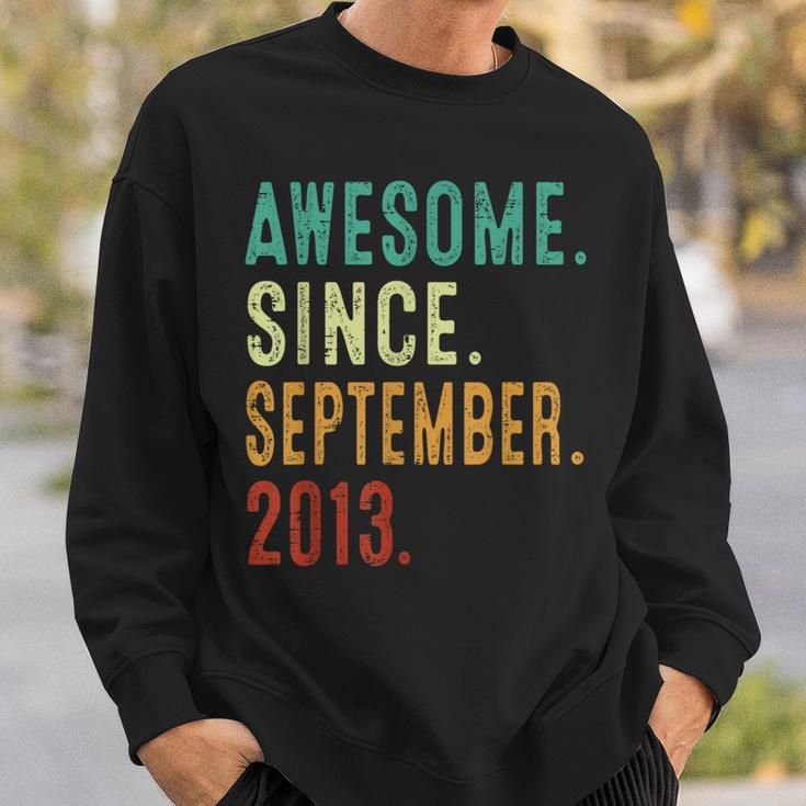 10 Year Old Awesome Since September 2013 10Th Birthday Sweatshirt Gifts for Him
