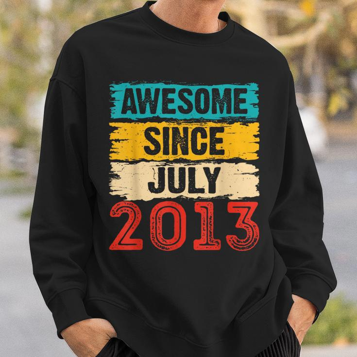 10 Year Old Awesome Since July 2013 10Th Birthday Gifts Sweatshirt Gifts for Him