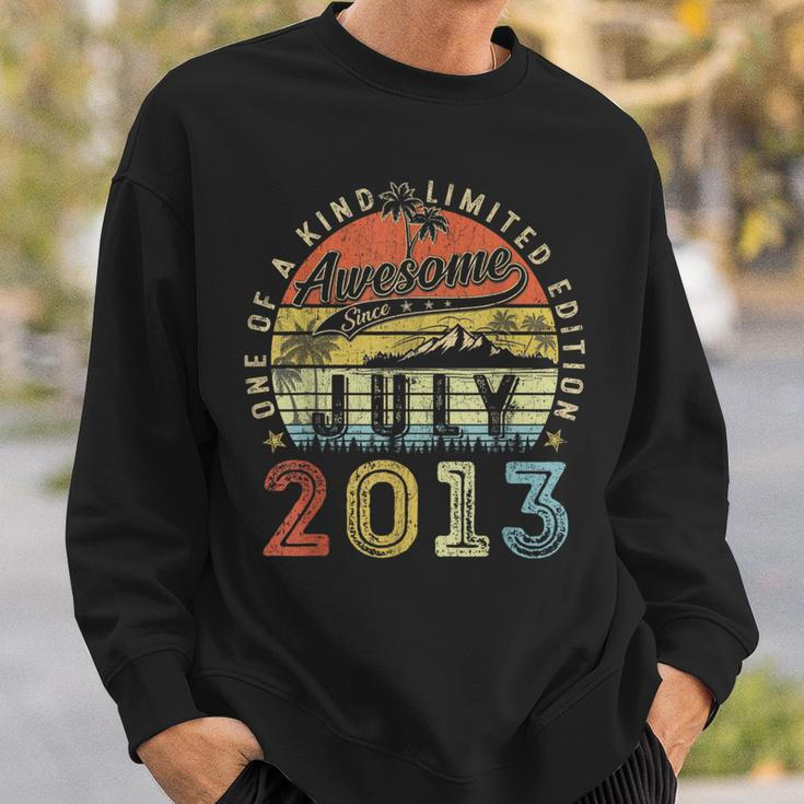 10 Year Old Awesome Since July 2013 10Th Birthday Sweatshirt Gifts for Him