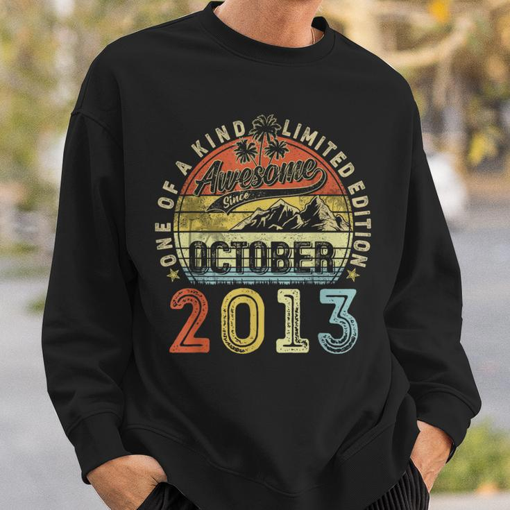 10 Years Old Awesome Since October 2013 10Th Birthday Sweatshirt Gifts for Him