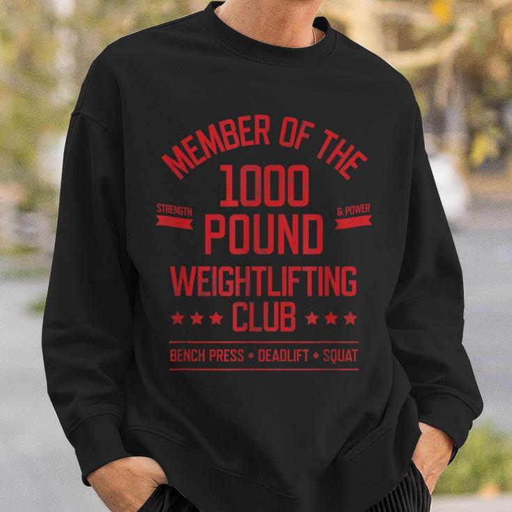 1000 Pound Weightlifting Club Strong Powerlifter Sweatshirt Gifts for Him