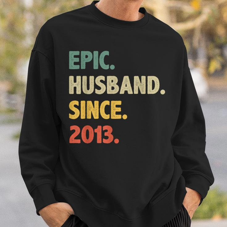 10Th Wedding Anniversary For Him - Epic Husband Since 2013 Sweatshirt Gifts for Him