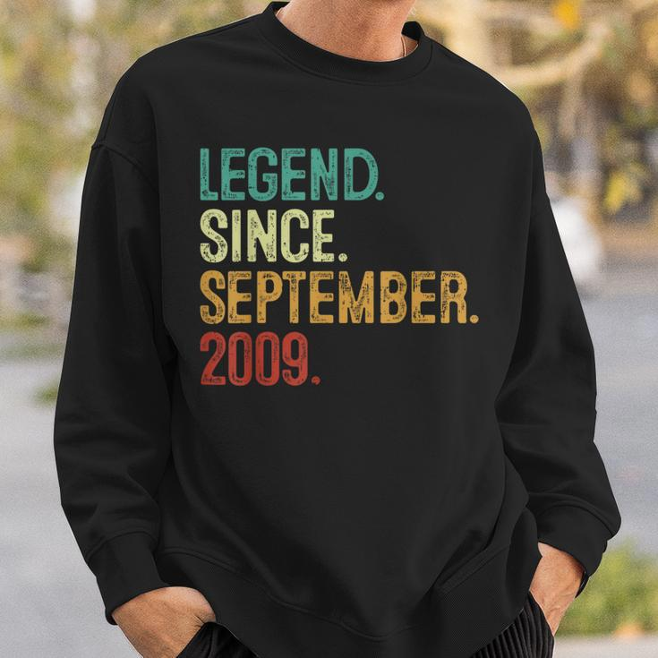 14 Years Old Legend Since September 2009 14Th Birthday Sweatshirt Gifts for Him