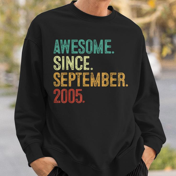 18 Year Old Awesome Since September 2005 18Th Birthday Sweatshirt Gifts for Him