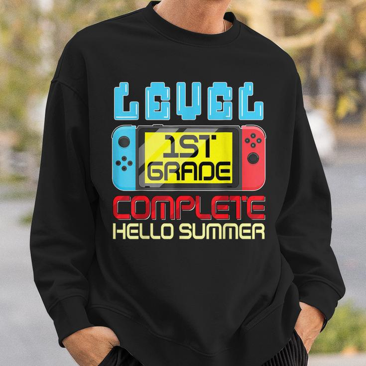1St Grade Level Complete Gamer Last Day Of School Graduation Sweatshirt Gifts for Him