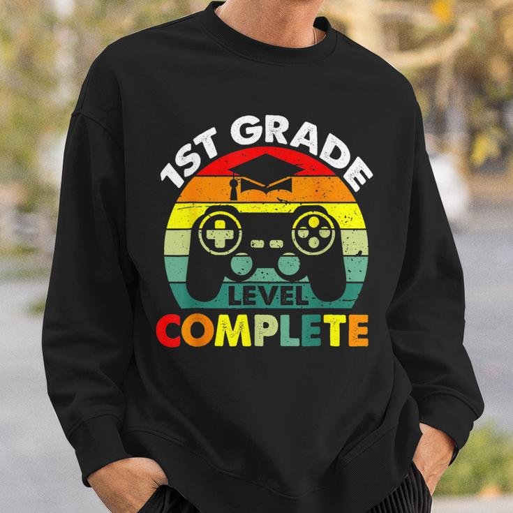 1St Grade Level Complete Gamer Last Day School Boy Vintage Sweatshirt Gifts for Him