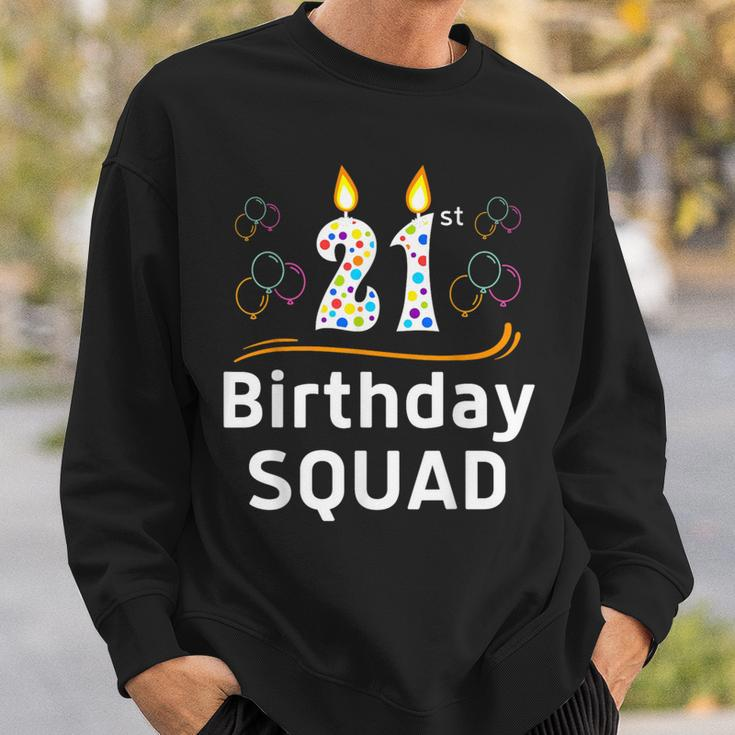 21St Birthday Squad Party Crew Matching Family Sweatshirt Gifts for Him