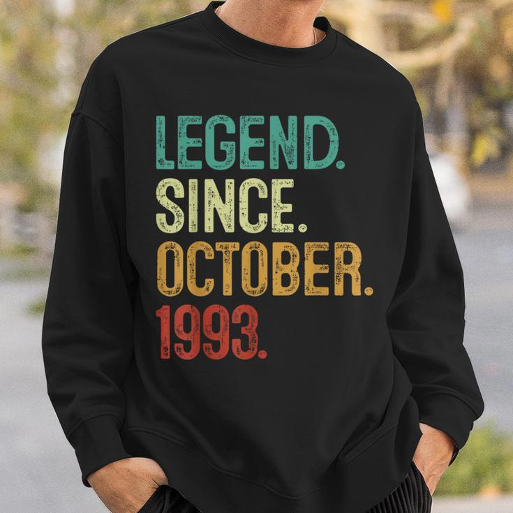 30 Years Old Legend Since October 1993 30Th Birthday Sweatshirt Gifts for Him