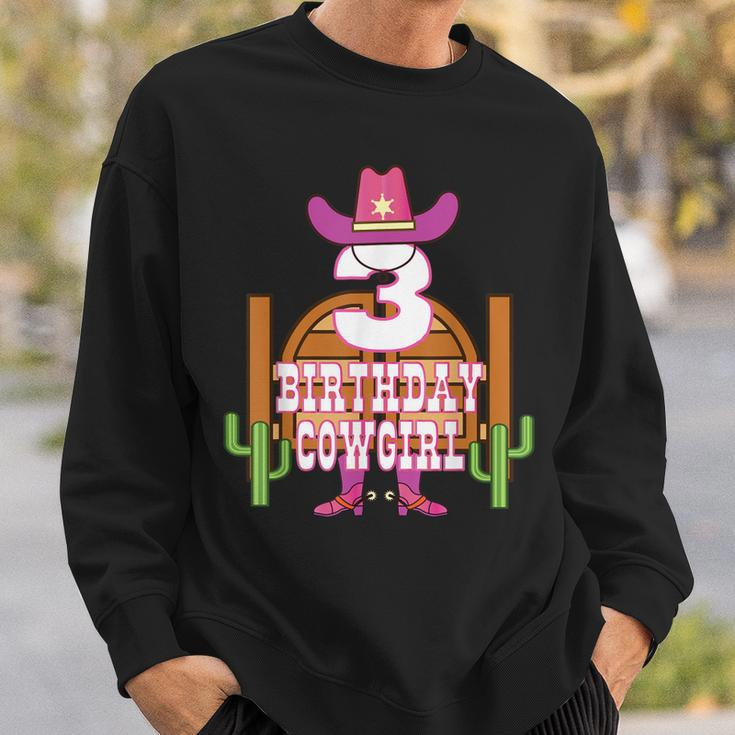 3Rd Birthday Cowgirl 3 Years Old Girl Rodeo Lover Party Sweatshirt Gifts for Him