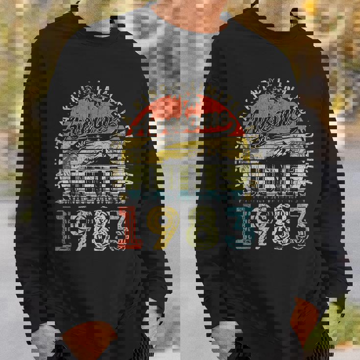 40 Year Old Awesome Since June 1983 40Th Birthday Sweatshirt Gifts for Him